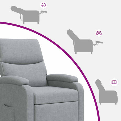 Relaxfauteuil Lichtgrijs Stof