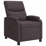 Relaxfauteuil donkerbruin stof 66x95x100 cm