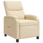 Relaxfauteuil stof crèmekleurig 66x95x100 cm