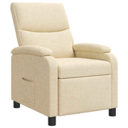 Relaxfauteuil stof crèmekleurig 66x95x100 cm