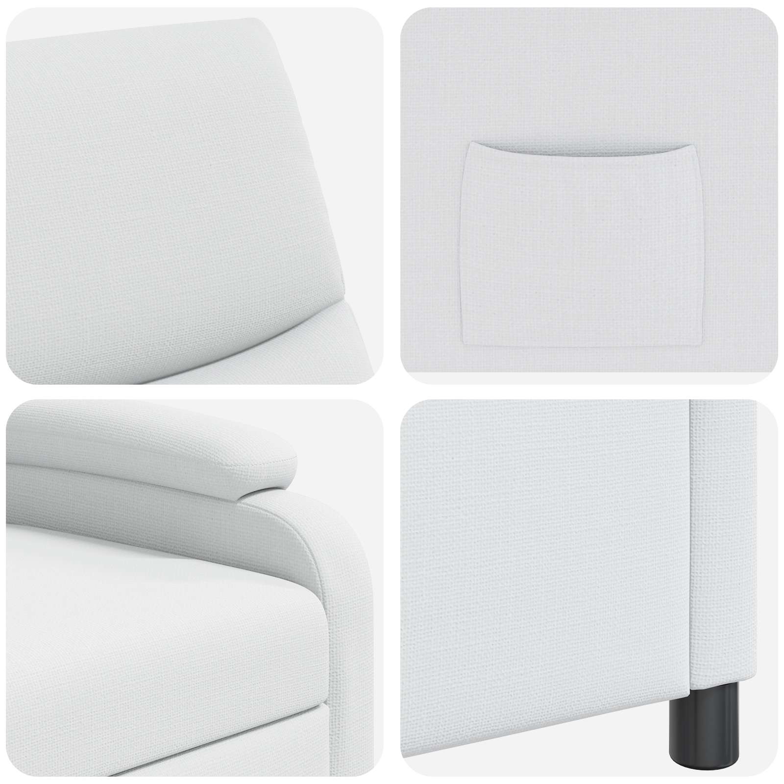 Relaxfauteuil Wit Stof