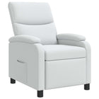 Relaxfauteuil wit stof 66x95x100 cm