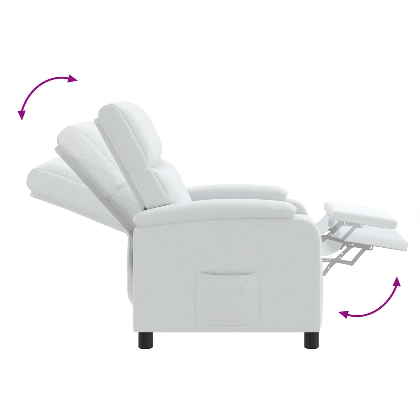 Relaxfauteuil Wit Stof