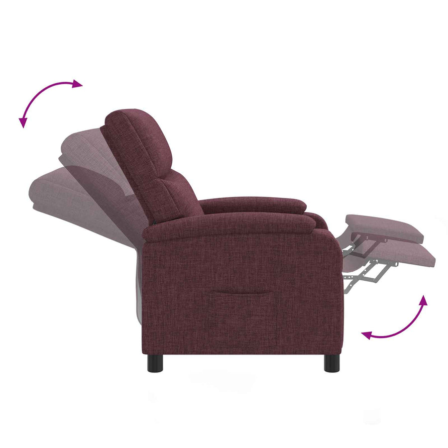 Relaxfauteuil Paars Stof