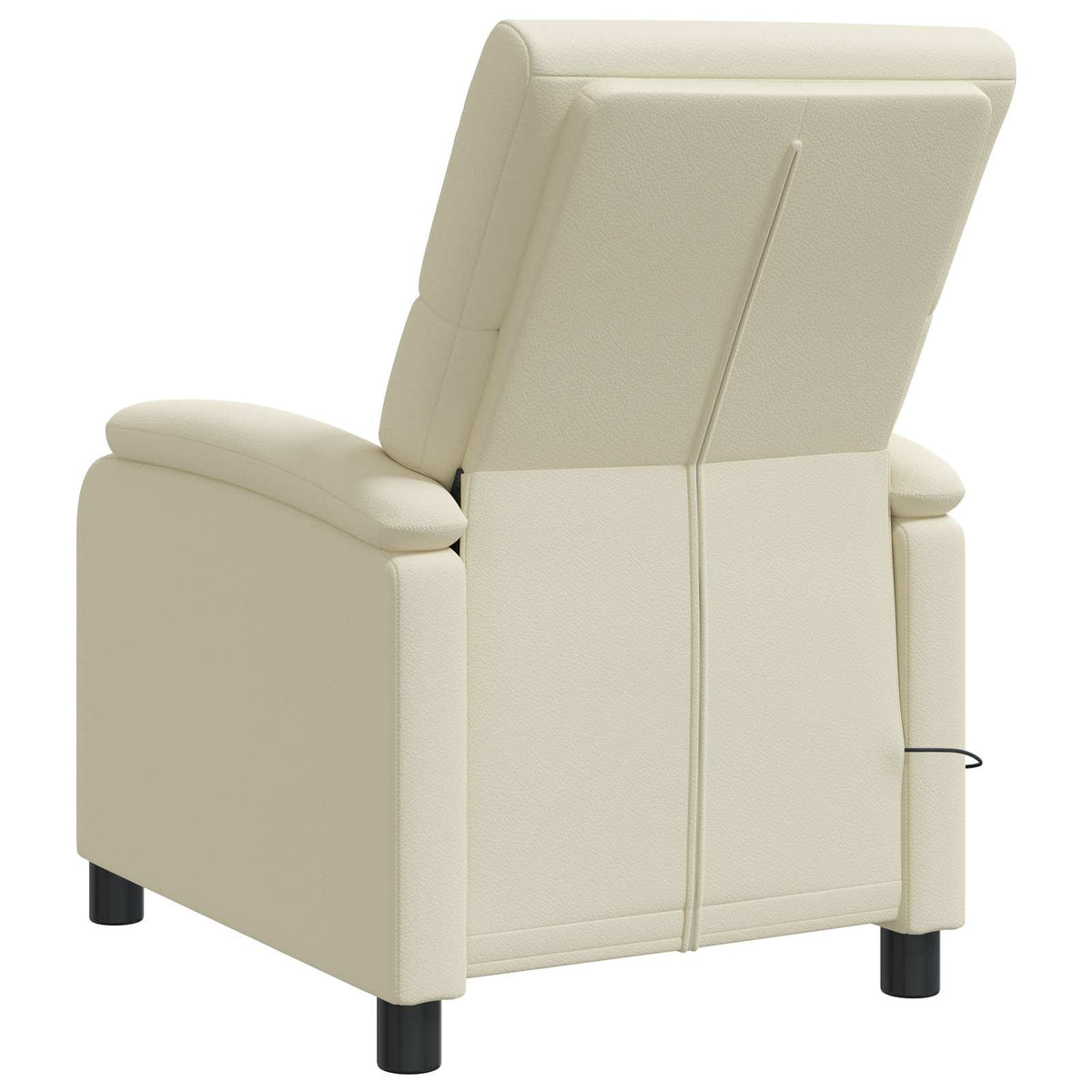 Massage Recliner Crèmekleurig Kunstleer
