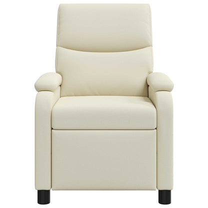 Massage Recliner Crèmekleurig Kunstleer