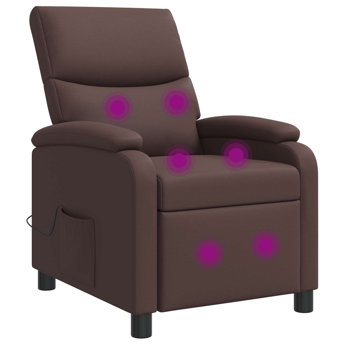 Massage Recliner Bruin Kunstleer