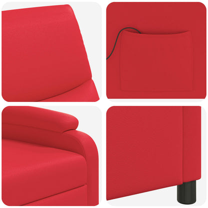 Massage Recliner Rood Kunstleer