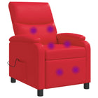 Massagefauteuil rood kunstleer 66x95x100 cm