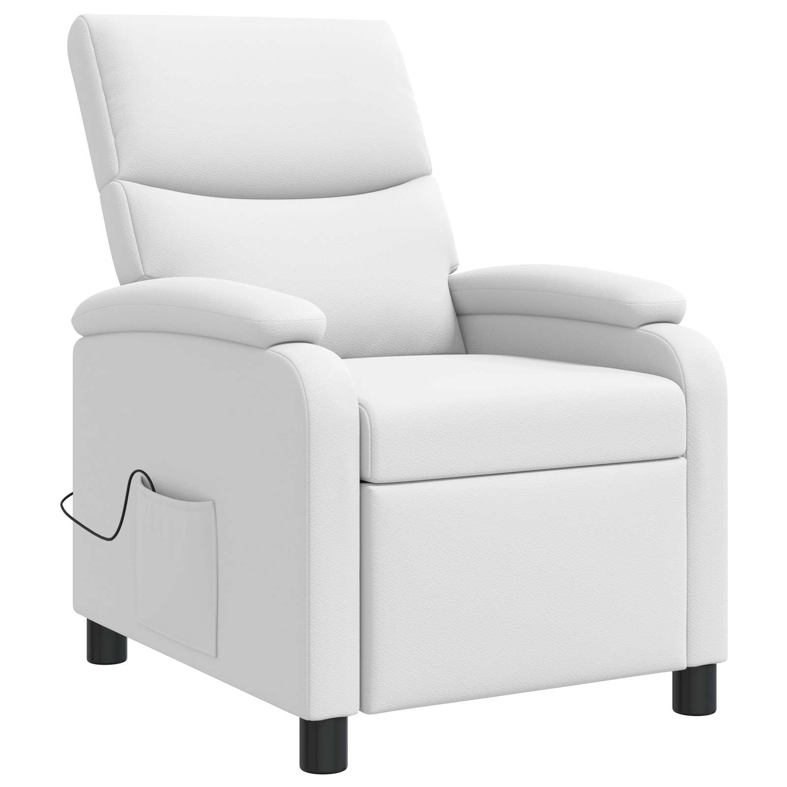 Massage Recliner Wit Kunstleer