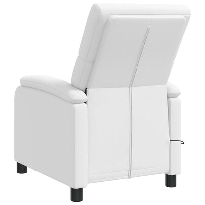Massage Recliner Wit Kunstleer