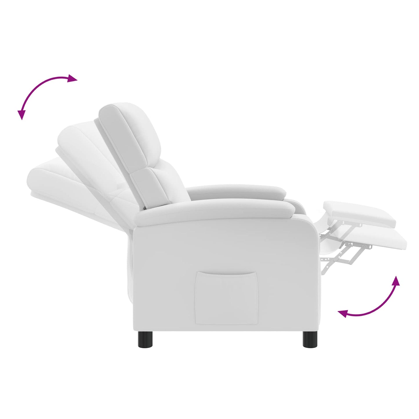 Massage Recliner Wit Kunstleer