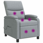 Relaxfauteuil lichtgrijs stof