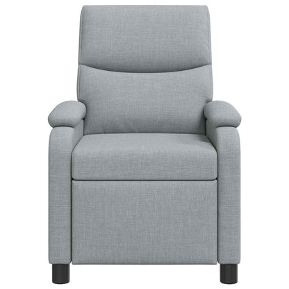 Massage Recliner Lichtgrijs Stof