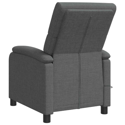 Massage Recliner Donkergrijs Stof