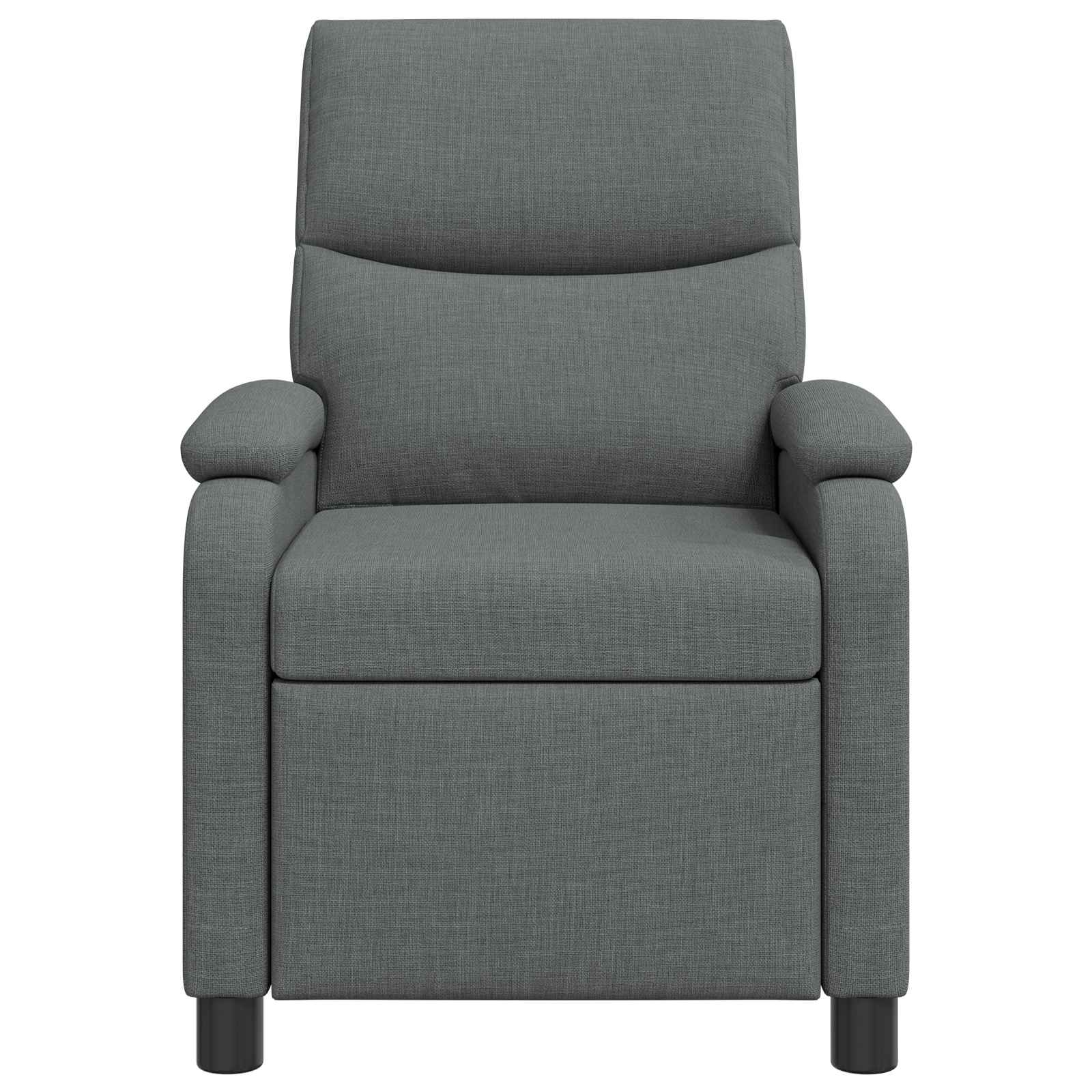 Massage Recliner Donkergrijs Stof