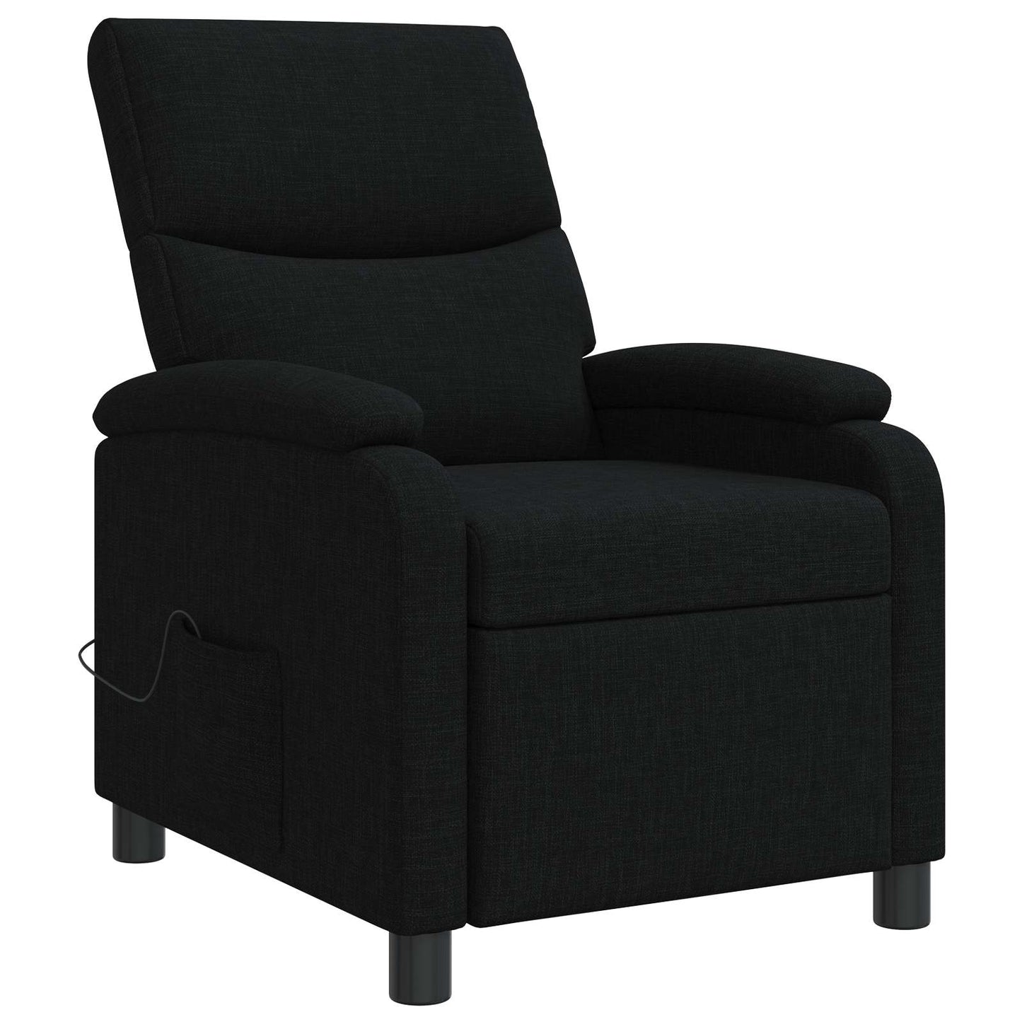 Massage Recliner Zwart Stof