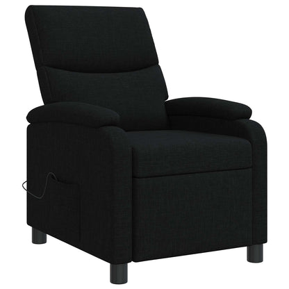Massage Recliner Zwart Stof