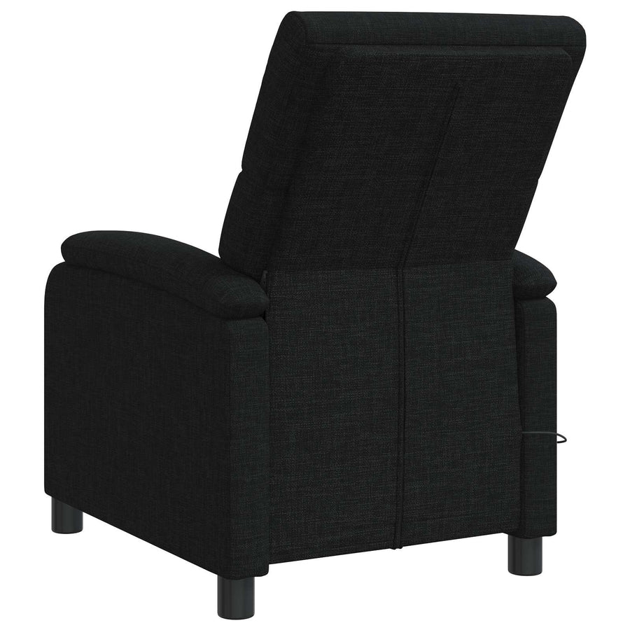 Massage Recliner Zwart Stof