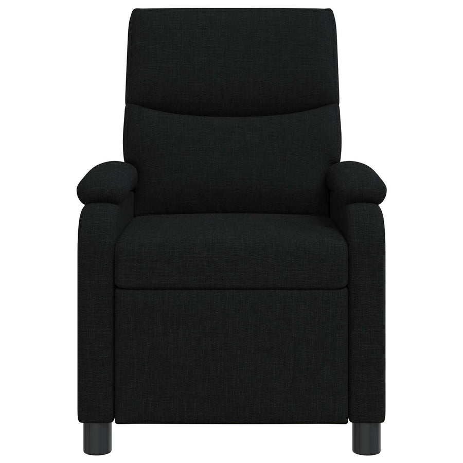 Massage Recliner Zwart Stof
