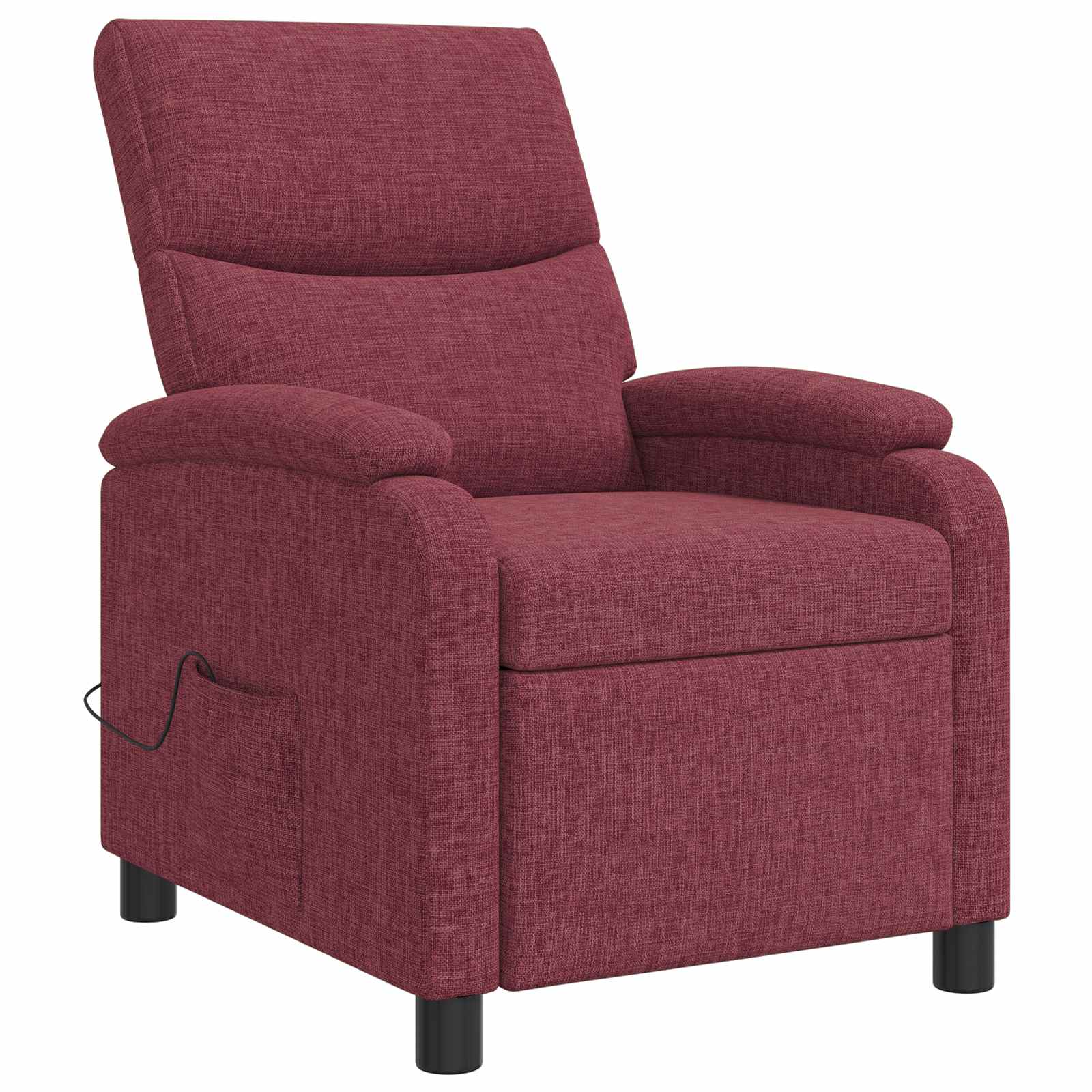 Massage Recliner Wijnrood Stof