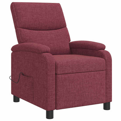 Massage Recliner Wijnrood Stof