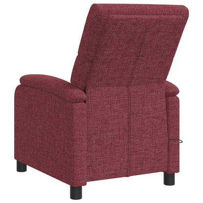 Massage Recliner Wijnrood Stof