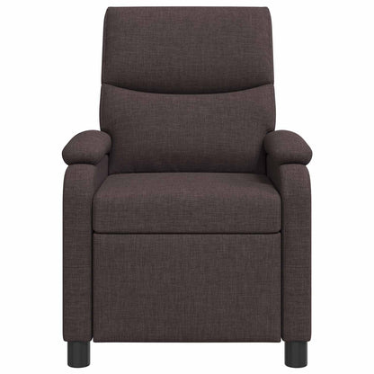 Massage Recliner Donkerbruin Stof