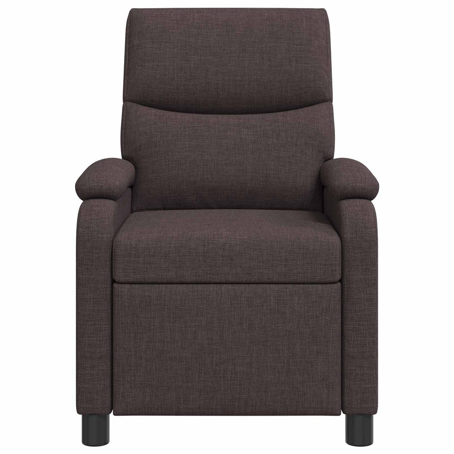 Massage Recliner Donkerbruin Stof
