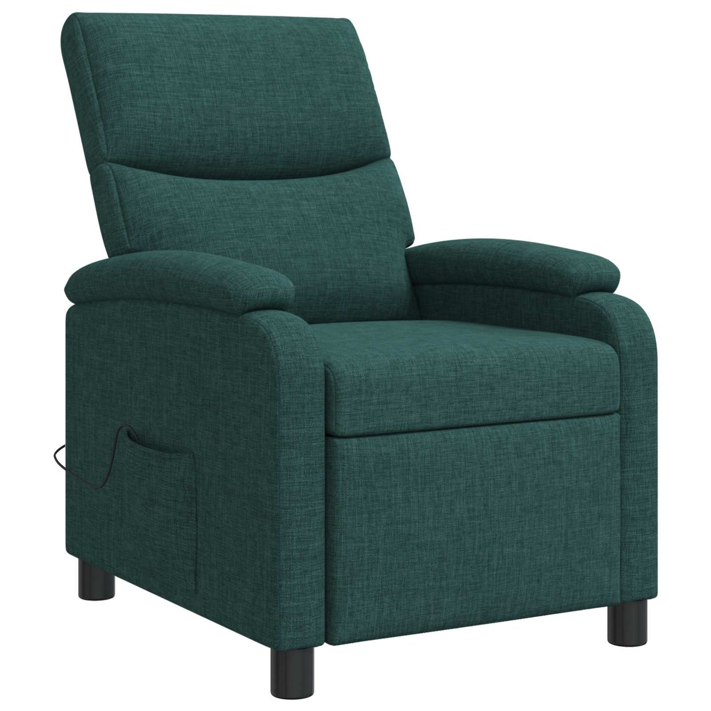 Massage Recliner Donkergroen Stof