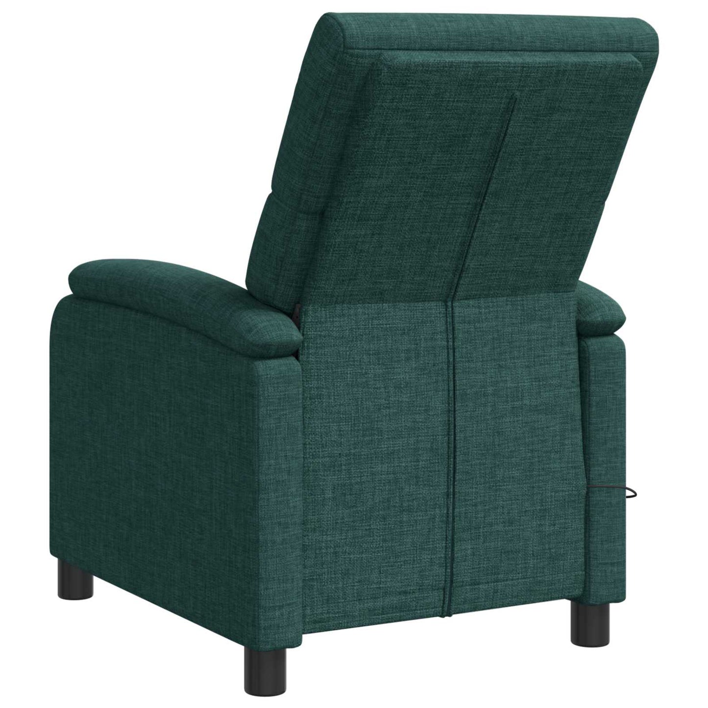Massage Recliner Donkergroen Stof