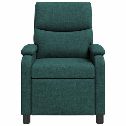 Massage Recliner Donkergroen Stof
