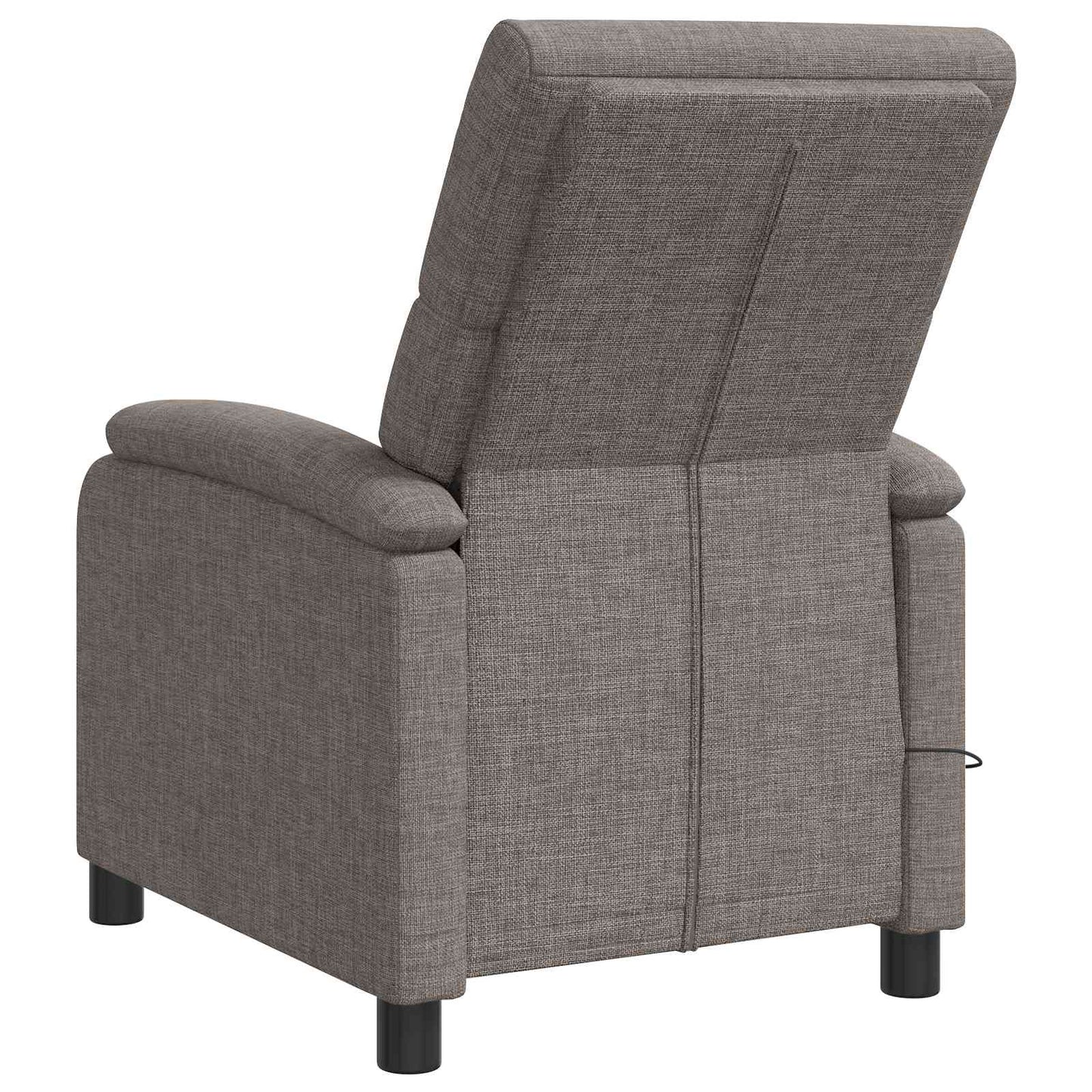 Massage Recliner Taupe Stof