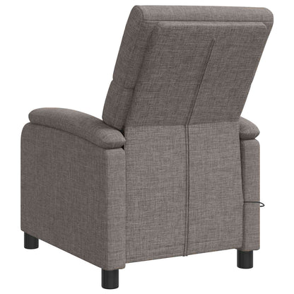 Massage Recliner Taupe Stof