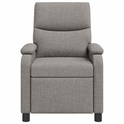 Massage Recliner Taupe Stof