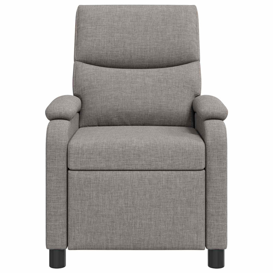 Massage Recliner Taupe Stof