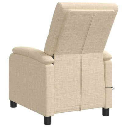 Massage Recliner Crèmekleurig Stof