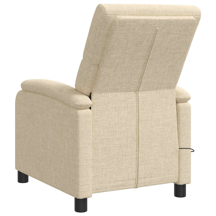 Massage Recliner Crèmekleurig Stof
