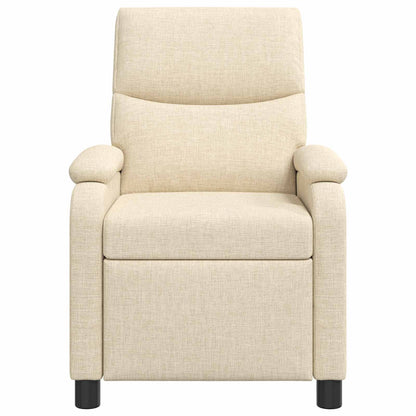 Massage Recliner Crèmekleurig Stof