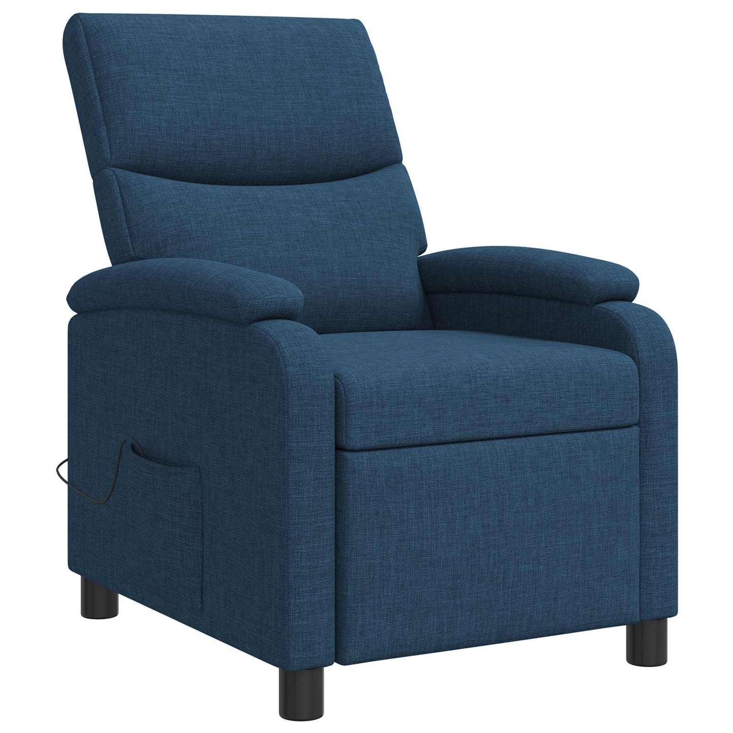 Massage Recliner Blauw Stof