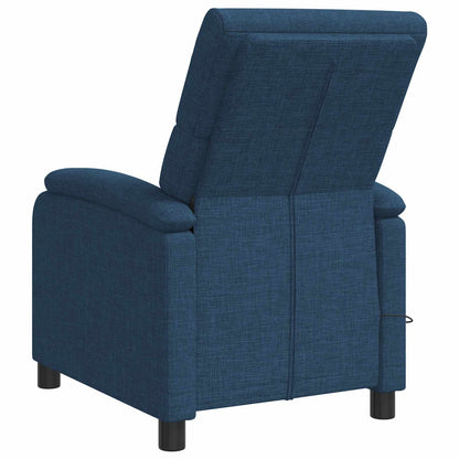Massage Recliner Blauw Stof