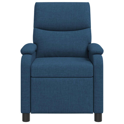 Massage Recliner Blauw Stof