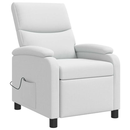 Massage Recliner Wit Stof