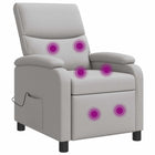 Massage fauteuil wolkengrijs stof