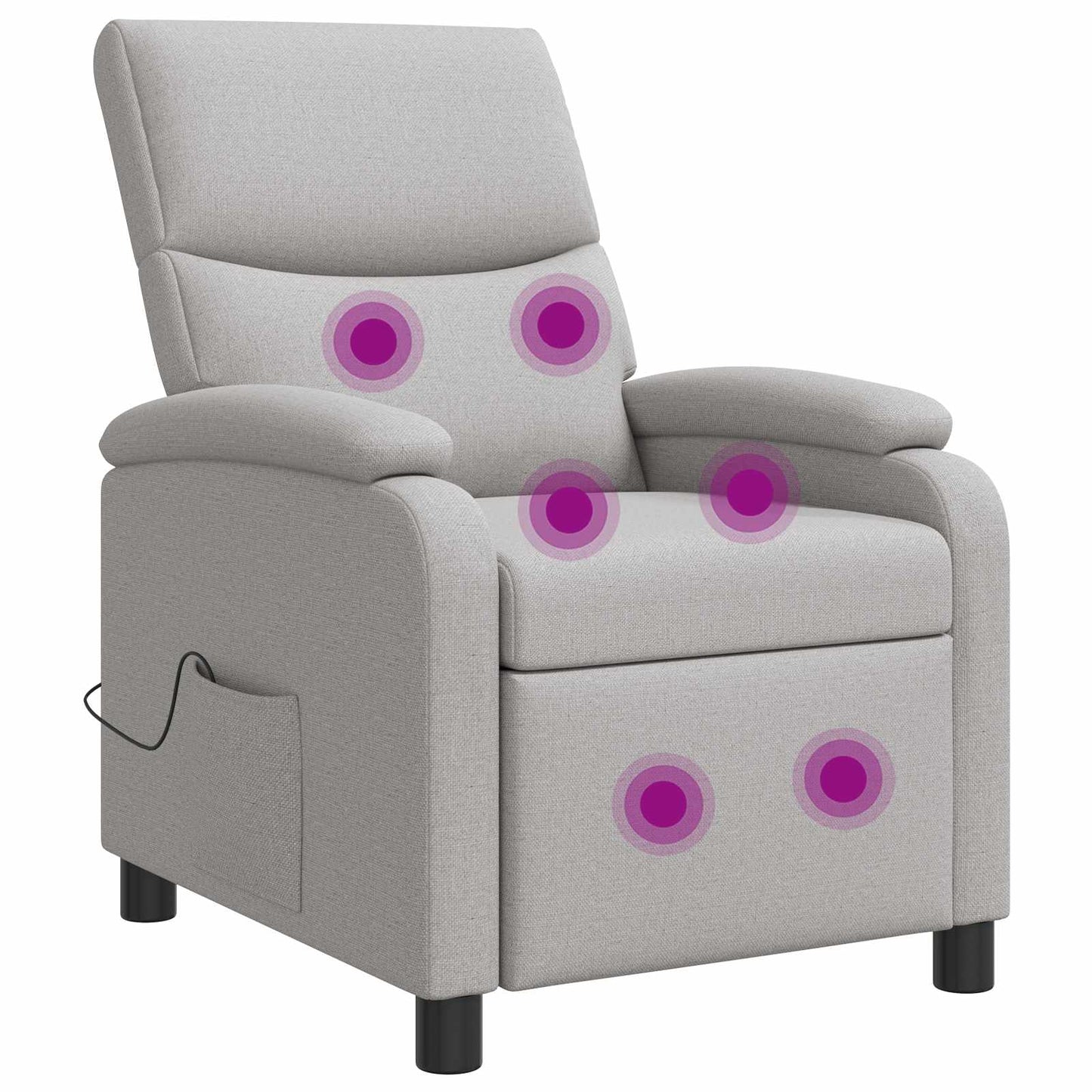 Massage Recliner Wolkengrijs Stof Wolkengrijze stof
