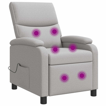 Massage Recliner Wolkengrijs Stof Wolkengrijze stof