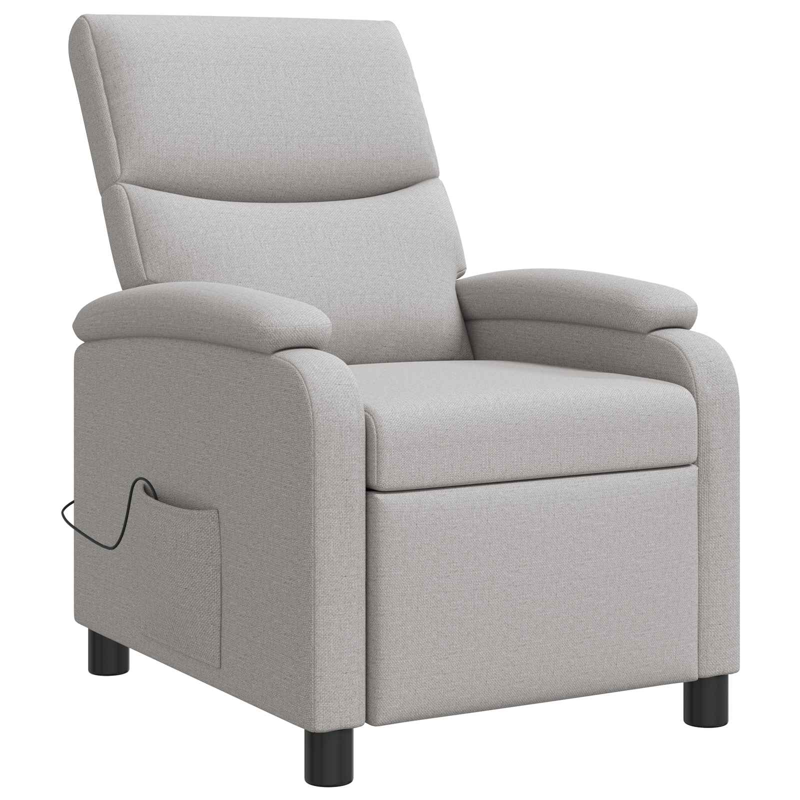 Massage Recliner Wolkengrijs Stof Wolkengrijze stof