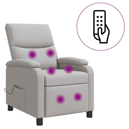 Massage Recliner Wolkengrijs Stof Wolkengrijze stof