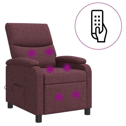 Massage Recliner Paars Stof