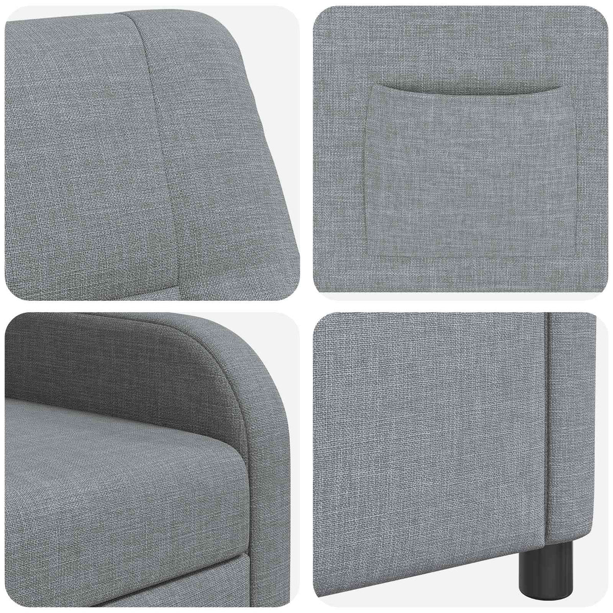 Relaxfauteuil Lichtgrijs Stof